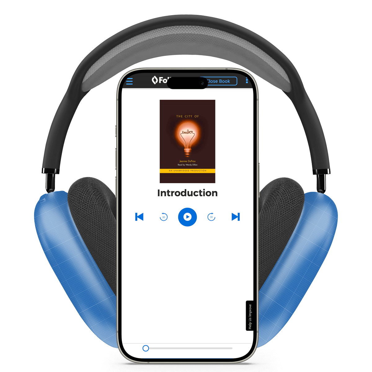 Iphone showing Audiobook Player